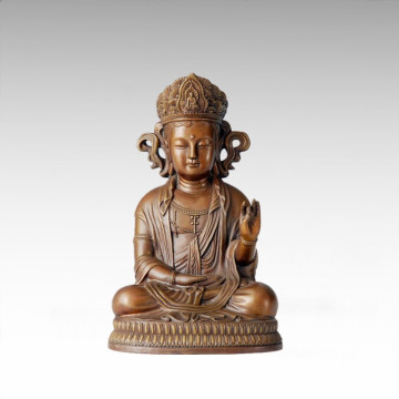 Buddha Statue Korean Avalokitesvara Bronze Sculpture Tpfx-068